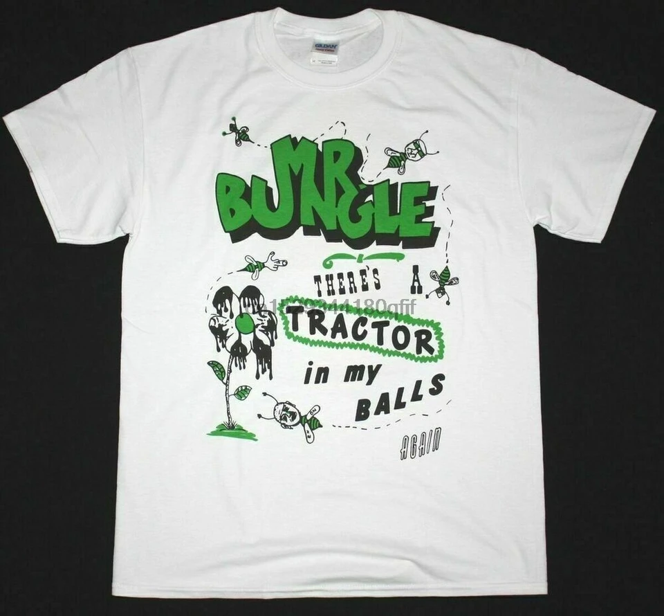 Pán Bungle Tractor Balls Mens biele tričko dotlač S-4XL B1313