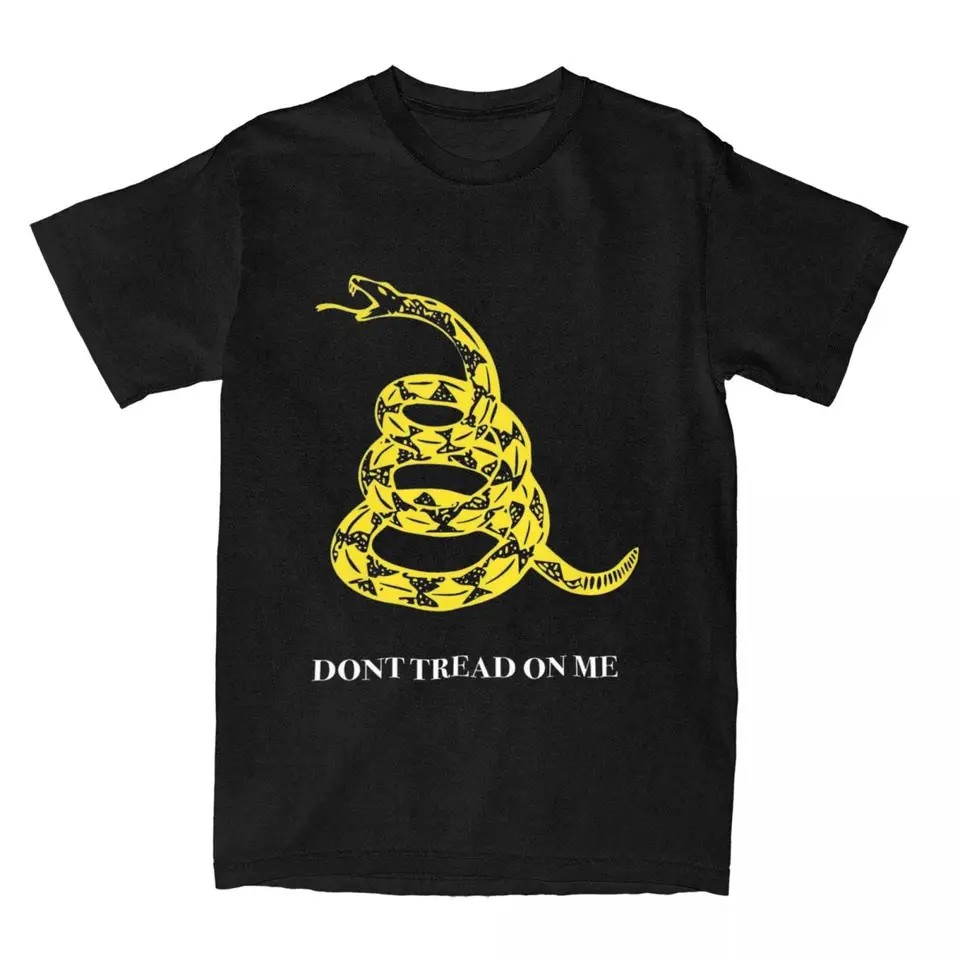 Pánska gadsden vlajka Don't Leado on Me Libertarian T košele