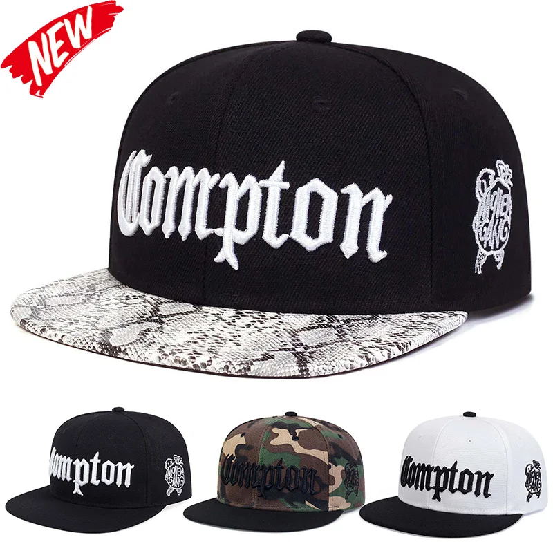 Pánska móda Compton vyšívané klobúky Snapback