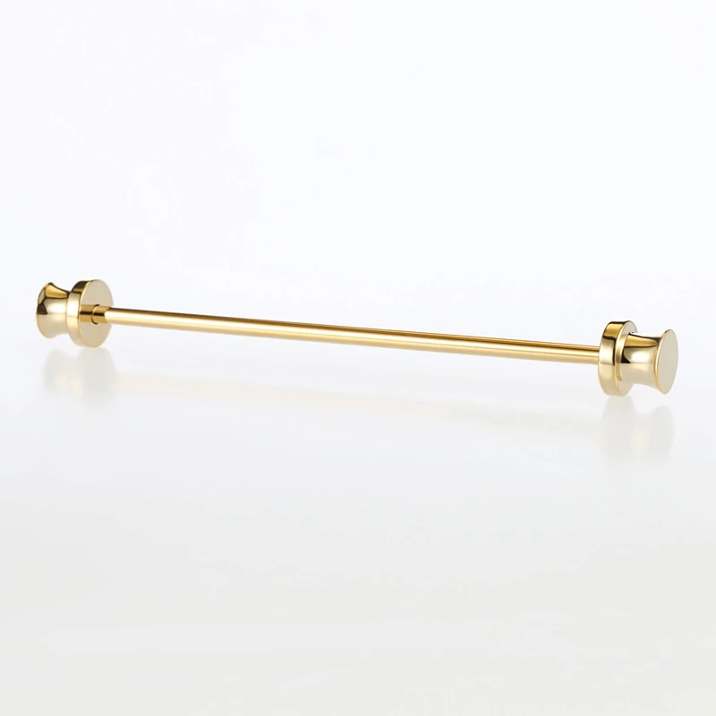 Pánska móda z nehrdzavejúcej ocele kravata Collar Pin 60 mm zlatý farebný chlapec brošňový golier kravata spona sponky