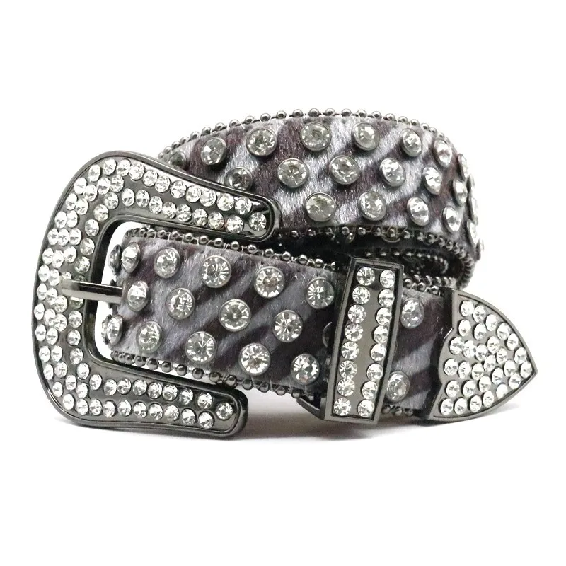 Pánska módna krava Suede Leather Belts Diamond Hroted Belt Hip Hop Rock Dress Women Designer WAISTBAND RHINESTONE SPRAPON LEASH