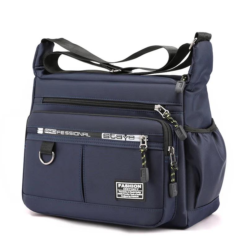 Pánska neformálna móda Single Messenger Bag Veľká športová kapacita Crossbody Luxury viacvrstvový vreckový dizajn Oxford Ramer Bag