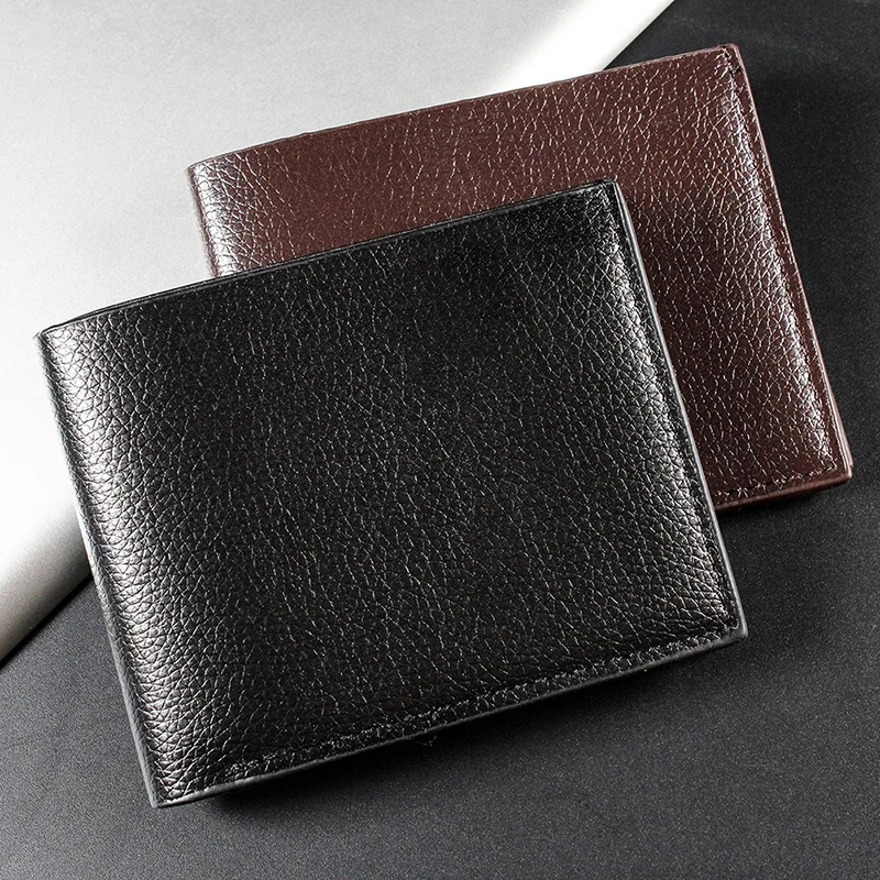 Pánska peňaženka Originálne kožené muži peňaženky Premium Product Real Cowhide Peňaženky pre muža Short Black Walet Portefeuille Homme