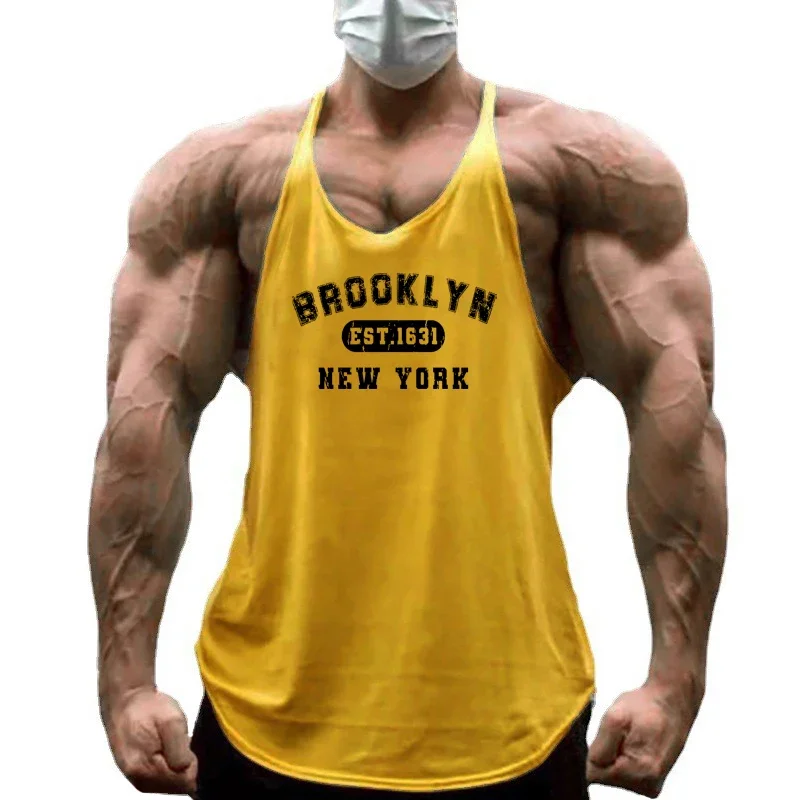 Pánska telocvičňa Kulturista Cool módne príležitostný tank Top Sport Sval Workout bez rukávov bez rukávov