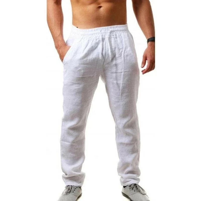 Pánske bavlnené bielizeň Príležitostné nohavice Mužské šortky nohavice priedušné nohavice fitnessewear pre mužov oblečenie jogging jesenné leto