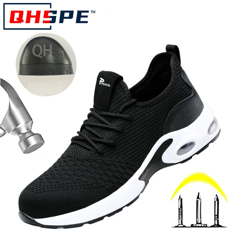 Pánske bezpečnostné topánky oceľové špičky Pracovné tenisky Pánske ochranné topánky Smash-Proof and Puncture odolné v prepichnutí topánky