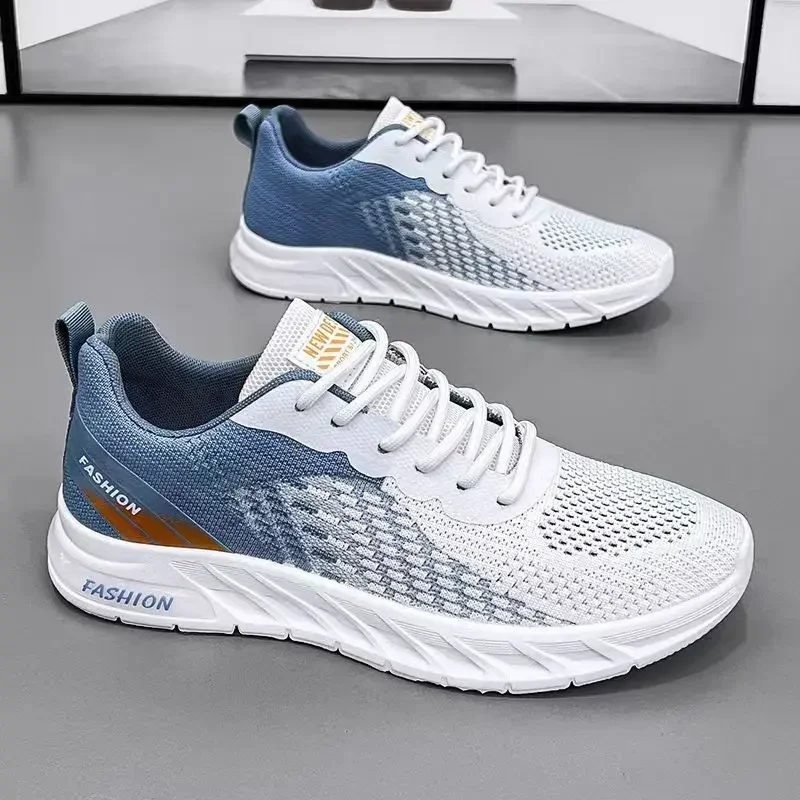 Pánske bežecké topánky priedušné pletené športové tenisky vankúše ľahké príležitostné prípravy atletickí tréneri jogging tenisové topánky