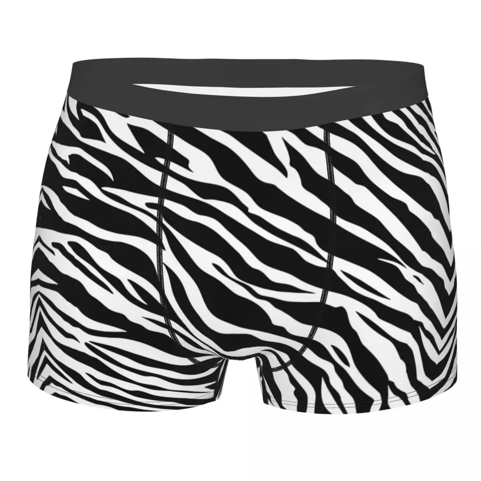 Pánske boxerové nohavičky nohavičky nohavičky Horse zebra vzor tlač priedušné spodné prádlo Čierne a biele homme vtipné spodky