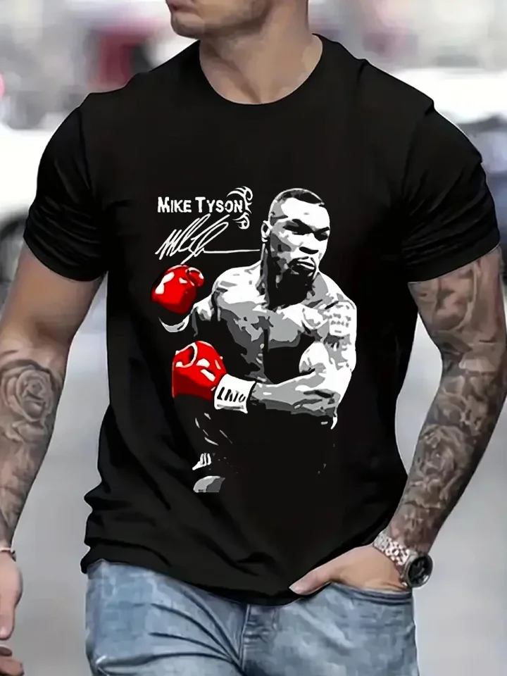 Pánske boxerské tlačové tričko svalnaté muža Fitness T tričko leto ležať s krátkym rukávom hip hop hopywear harajuku klasické tričko