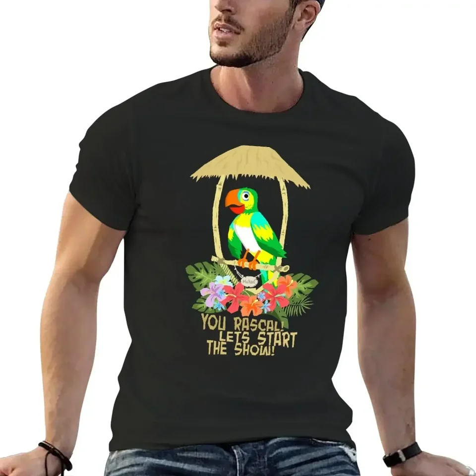 Pánske dizajnérske oblečenie Heavywweight2024 Nový príchod okrúhly krk Grafika pre chlapca veľký a vysoký pre mužov Tiki Room Michael Tričko Michael