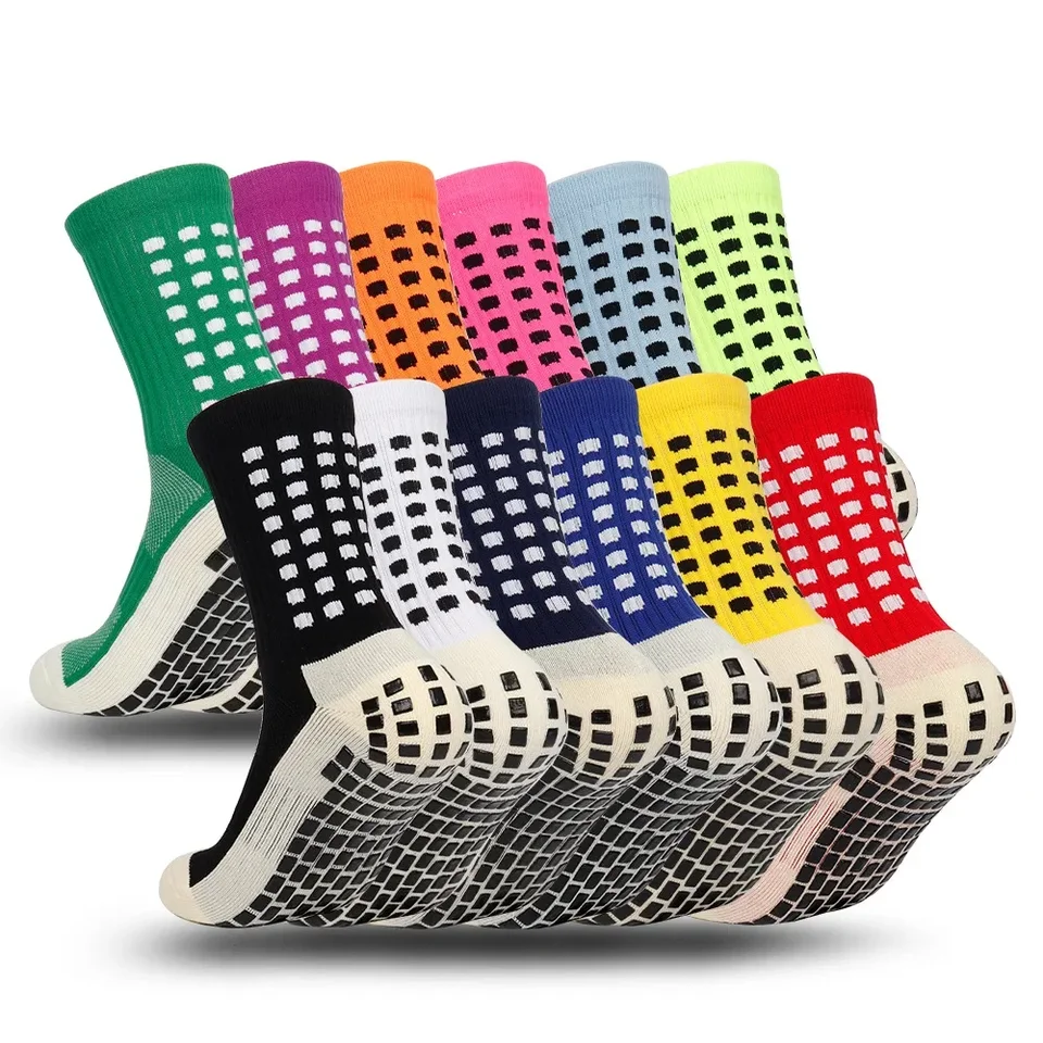 Pánske futbalové futbalové ponožky Športové cyklistické priľnavé ponožky Anti Slip Non Slip Grip Pads pre futbalový basketbal nový