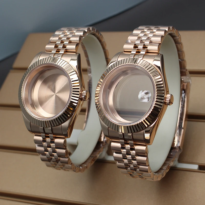 Pánske hodinky 36 mm 40 mm NH35 Rose Gold Case Accessory Adsessory for Seiko NH35 NH36 NH34 NH38 MIYOTA8215 MOHE 28.5