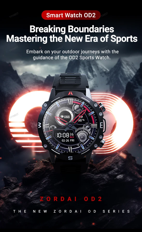Pánske inteligentné hodinky Compass GPS Move Track Track NFC Weather AI Voice Assistant 159 Športové režimy 1,5 