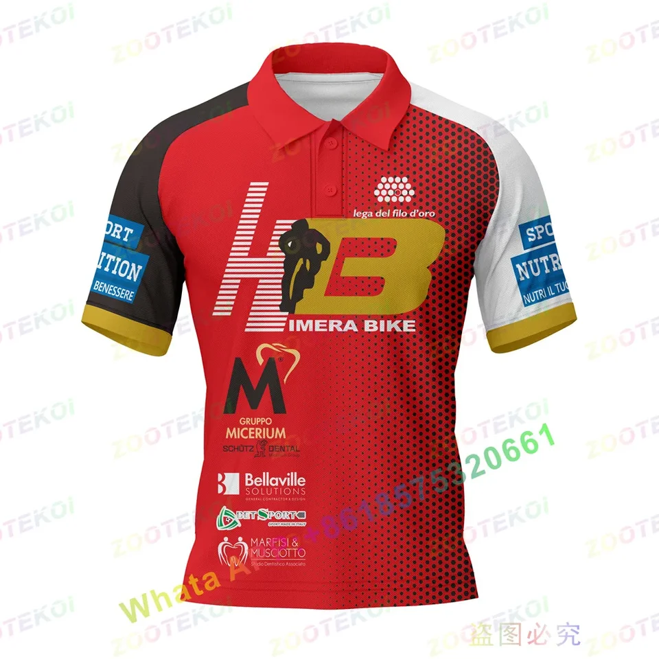 Pánske košeľa s polo košeľou 2022 Rosti HB IMERA Bike Sports F1 Racing Tirl Rhoid Dry Priedušné poločík Polyester/Spandex krátke rukávy