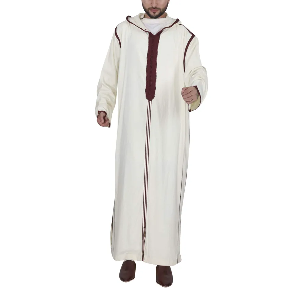 Pánske letné kaftan s dlhým rukávom jubba thobe pevná farba voľné šitie podnikanie Saudská Arábia pakistanské močové rúcho arabské rúcho