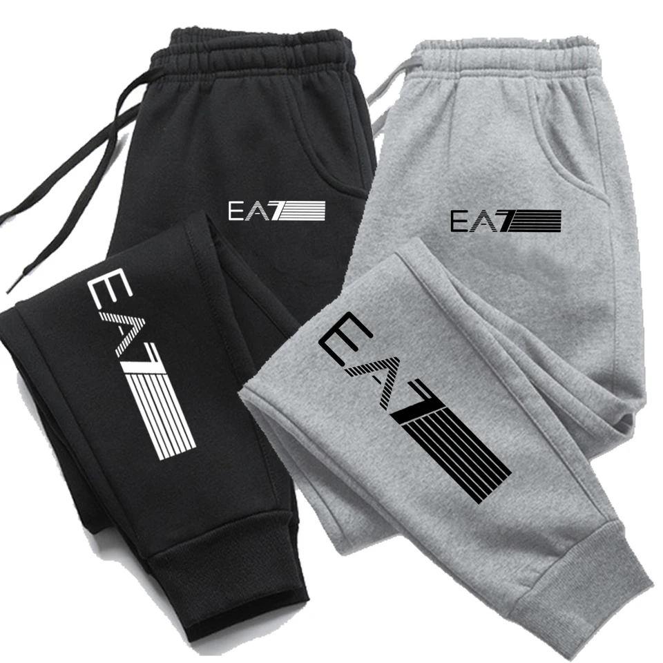 Pánske luxusné tlače fleecové tepláky teplé joggingové nohavice Mnohé balíčky vonkajšie nohavice rovné trouse New Autumn Winter