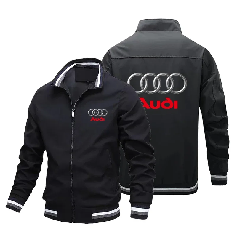 Pánske motocyklové bundy Audi A6 A8 RS Logo bunda móda Windbreaker nadmerne pretekárové pretekárske motorky Pánske oblečenie