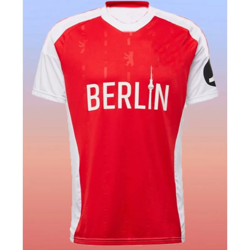 Pánske nové 2024/25 Hertha BSC Alliance Berlín Cycling krátke rukávy voľné a pohodlné tričko módne športový štýl Y2K Top