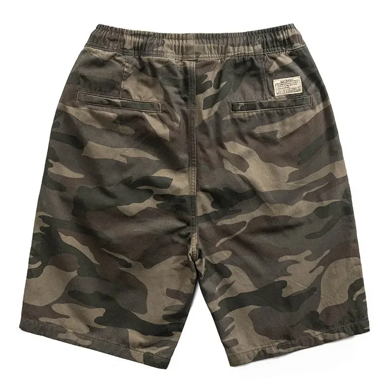 Pánske nákladné kraťasy s vreckami bermuda krátke nohavice pre mužov maskované camo kreslenie struny Jorts veľké a vysoké letné harajuku voľné