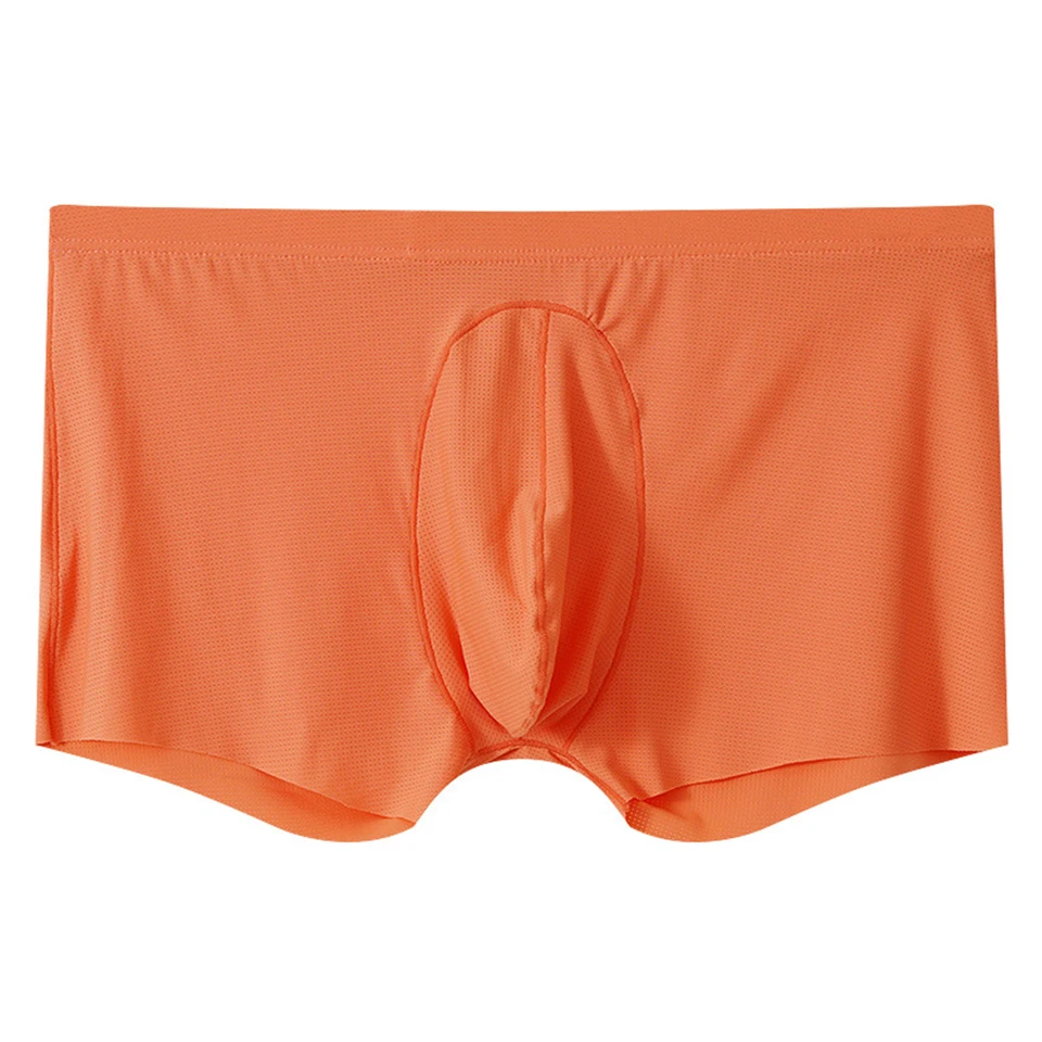 Pánske plynulé nohavičky šortky U konvexné vreckové kufre Stretch Underwear Ice Silk Mesh spodky spodky škály vydru