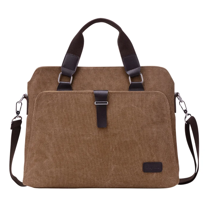 Pánske plátno s ramennými tašky kufrík vintage vintage tašky Messenger Tašky Cestovné kríž 14 palcov prenosný prenos