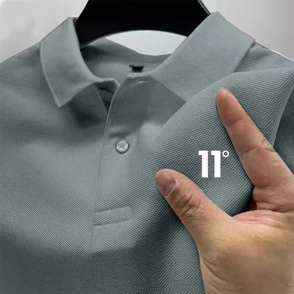Pánske priedušné tričko s krátkym rukávom Top klopne Tričko Fashion leto 2024 Tlač Pohodlné pullover biznis ležérne pólové tričko