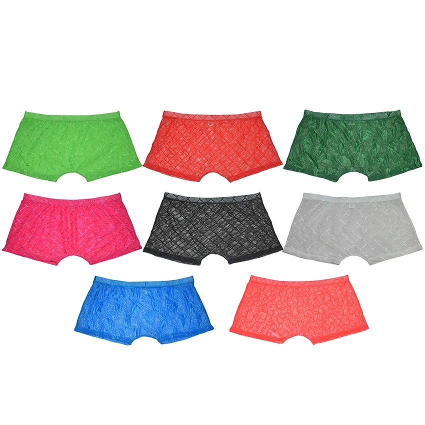 Pánske priehľadné boxerové briefingy Comfort Čisté čipkové kufre spodná bielizeň Mini nohavice Ultimate Daily Wear