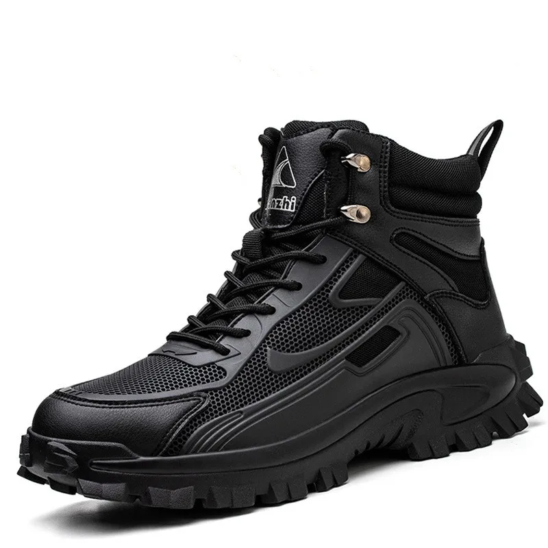pánske príležitostné pracovné topánky Priedušné oceľové špičky topánky Pracovná obuv Pracovná bezpečnosť Boot Lightweight Tooling Bezpečnosť Členka Botas