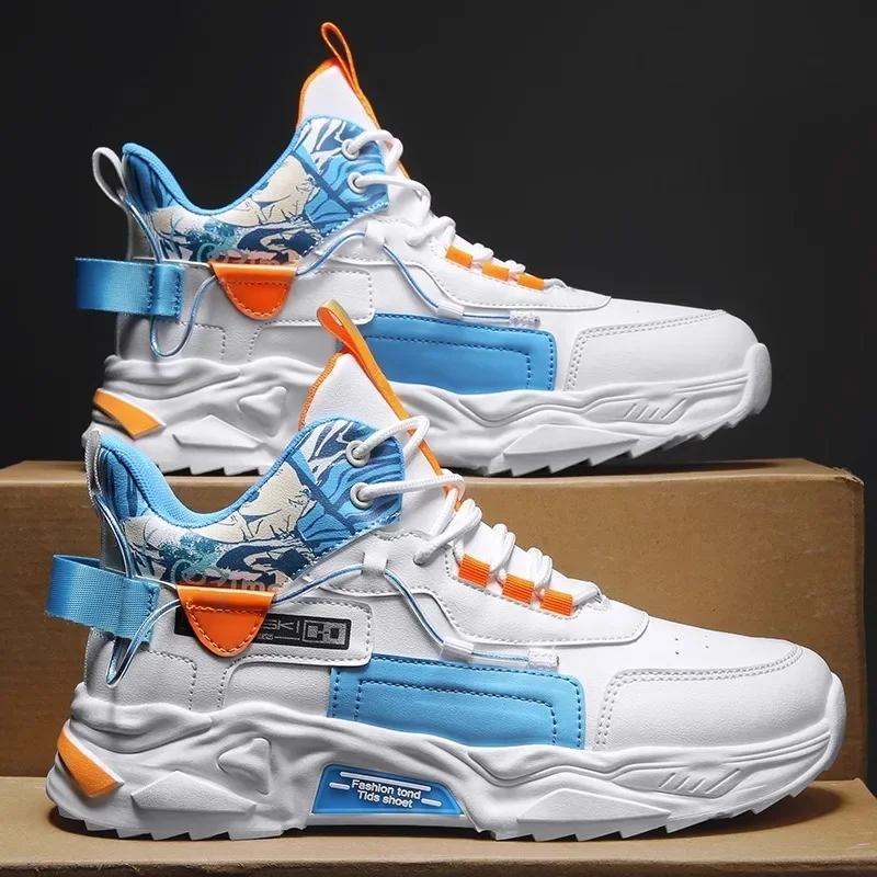 Pánske príležitostné tenisky Letné priedušné bežecké topánky High Top Sports Shoes Basketball topánky pre študentov stredných škôl