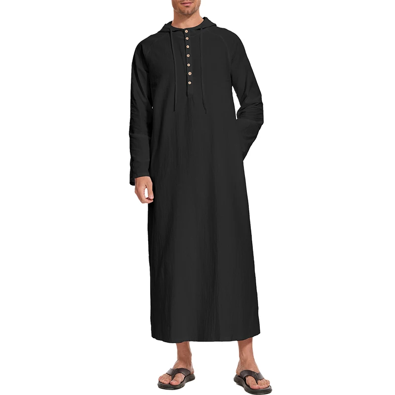 Pánske rúžky s kapucňou UP Kaftan Stredný východný arabský rúž mužského voľného moslimského oblečenia Pohotovostné módne sviatky Móda Móda Mens thobes