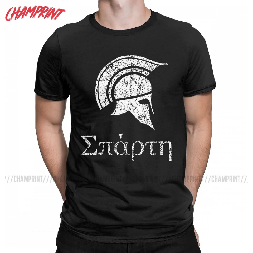 Pánske sparta Spartan Warrior T Tirls Spartacus 100% bavlnené oblečenie voľný čas s krátkym rukávom okrúhly krk tričko Darček nápad