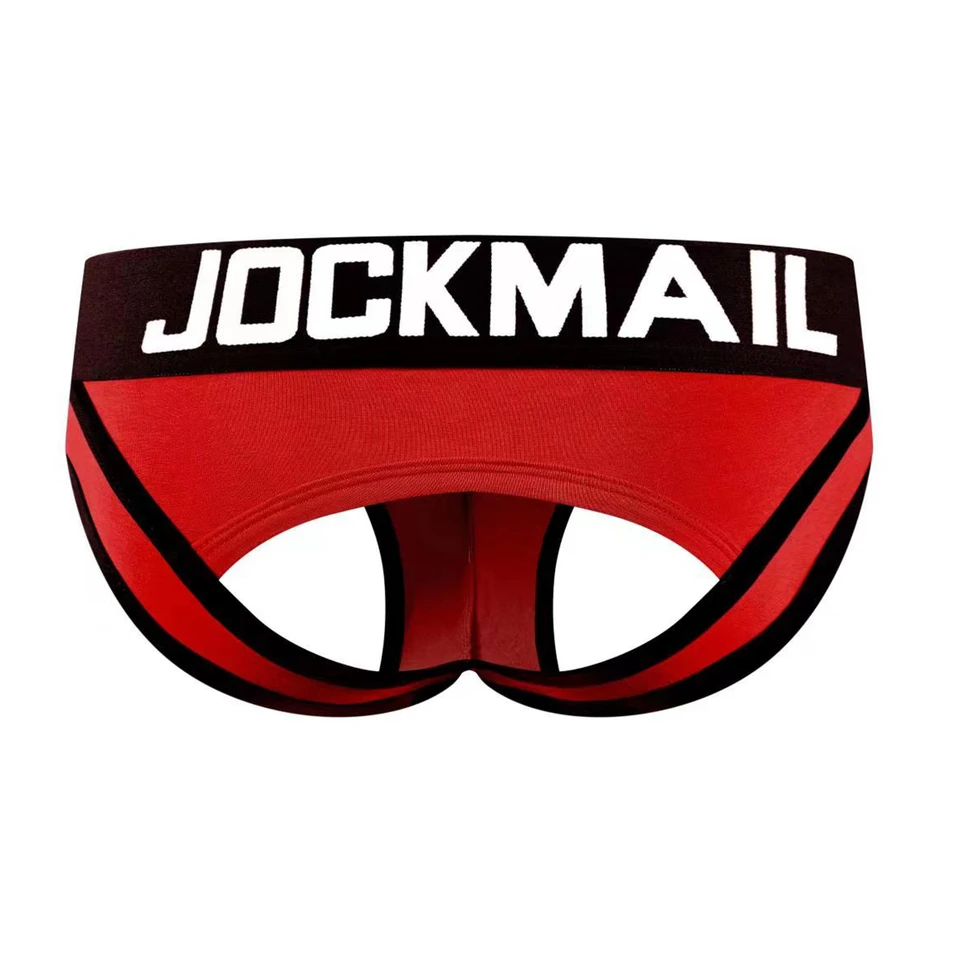 Pánske spodné spodné prádlo Sexy gay backless nohavičky Jockstrap sissy Open Back Boxer Blifs Underpants Cotton Men nohavičky JM312