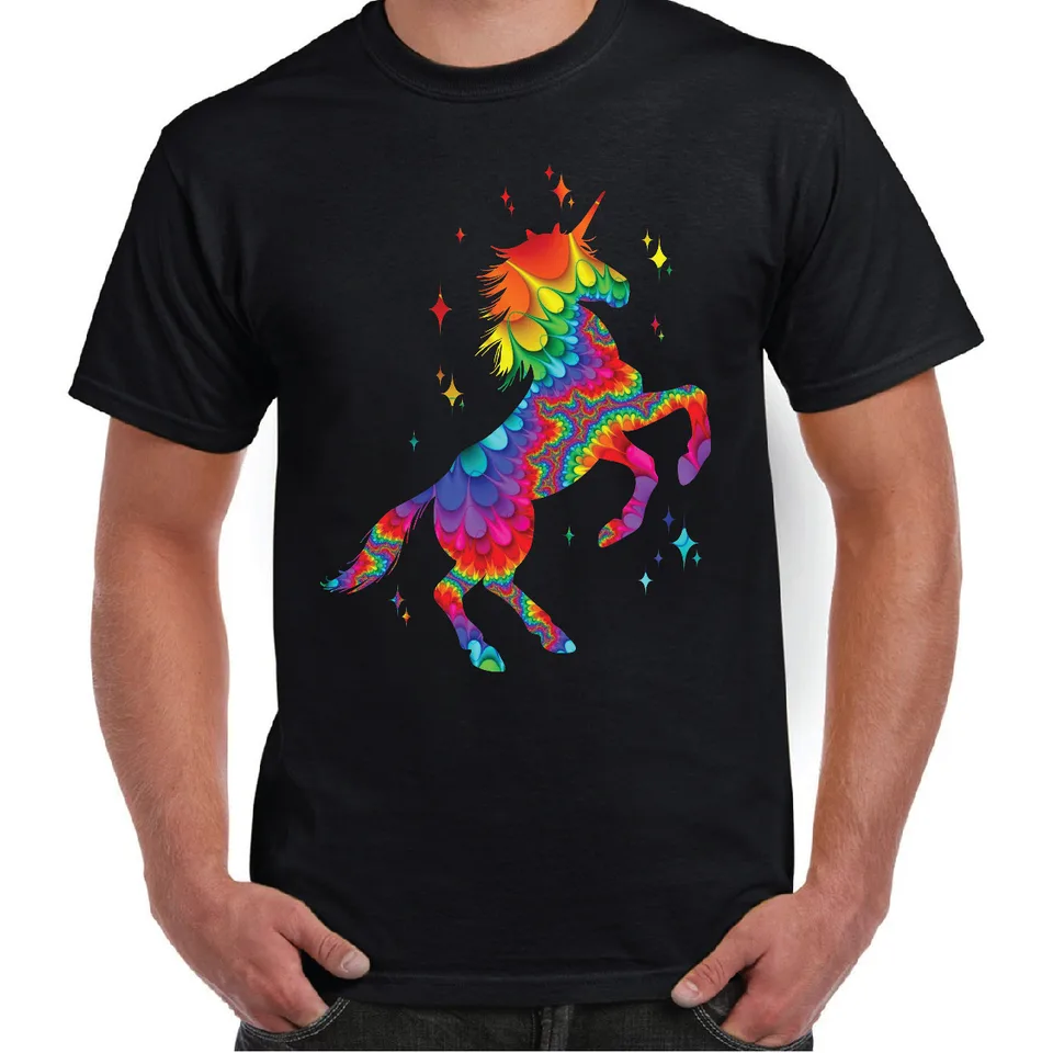 Pánske tričko Cool Rainbow Unicorn Gay Pride Equality Tričko Roztomilý magický darček