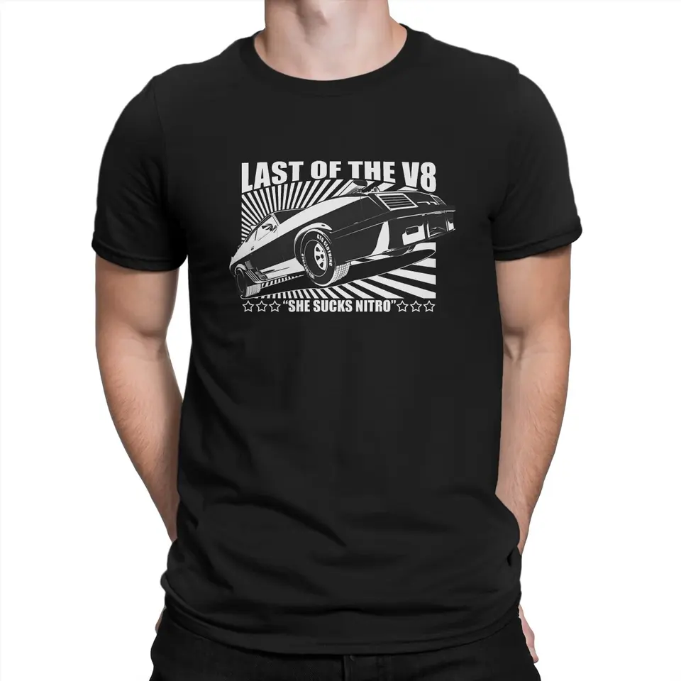 Pánske tričko inšpirované posledné z V8 Funny 100% bavlnené tričko s krátkym rukávom Mad Max Tieň