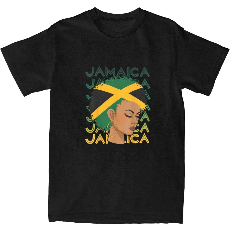 Pánske tričko Jamajské čierne dievčatá Jamajka vlajka Vlajky Dámske tričká Trendy Cool Beach Tees Úžasné bavlnené topy narodeniny darček