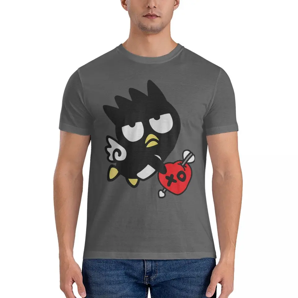 Pánske tričko Sanrio Casy 100% bavlnené tričko s krátkym rukávom Badtz Maru T tričko okrúhle obojok oblečenie leto