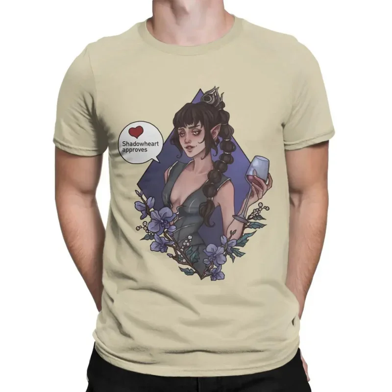 Pánske tričko Shadowheart je vzácna novinka Pure Cotton Tees krátke rukávy BG3 Game T tričká posádka Krch Tops 6xl