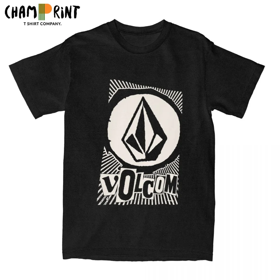 Pánske tričko Volcoms Logo Hipster Cotton Tees s krátkym rukávom tričká posádky oblečenie darček