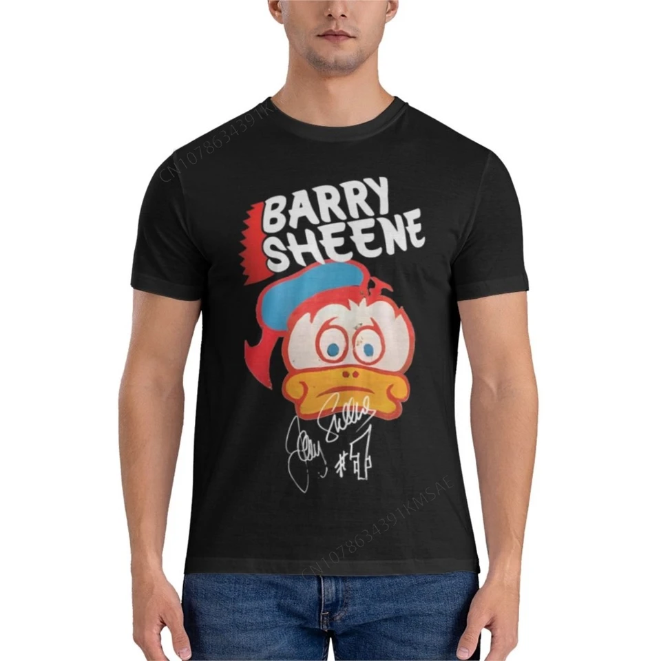 Pánske tričká kačacie prilba Novinka bavlnená tričko s krátkym rukávom Barry Sheene T košele okrúhle obojky 4xl 5xl