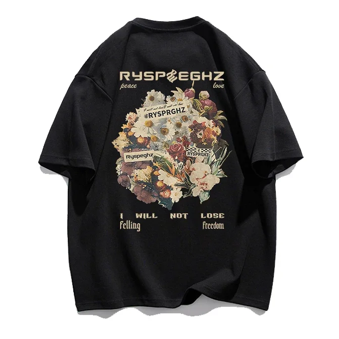 Pánske tričká Summer Beach Harajuku Príležitostné voľné voľné O-krk Nadmerné ženy Y2K Krátke rukávy Tops Tops Beach Tees Fashion Retro tlač módne