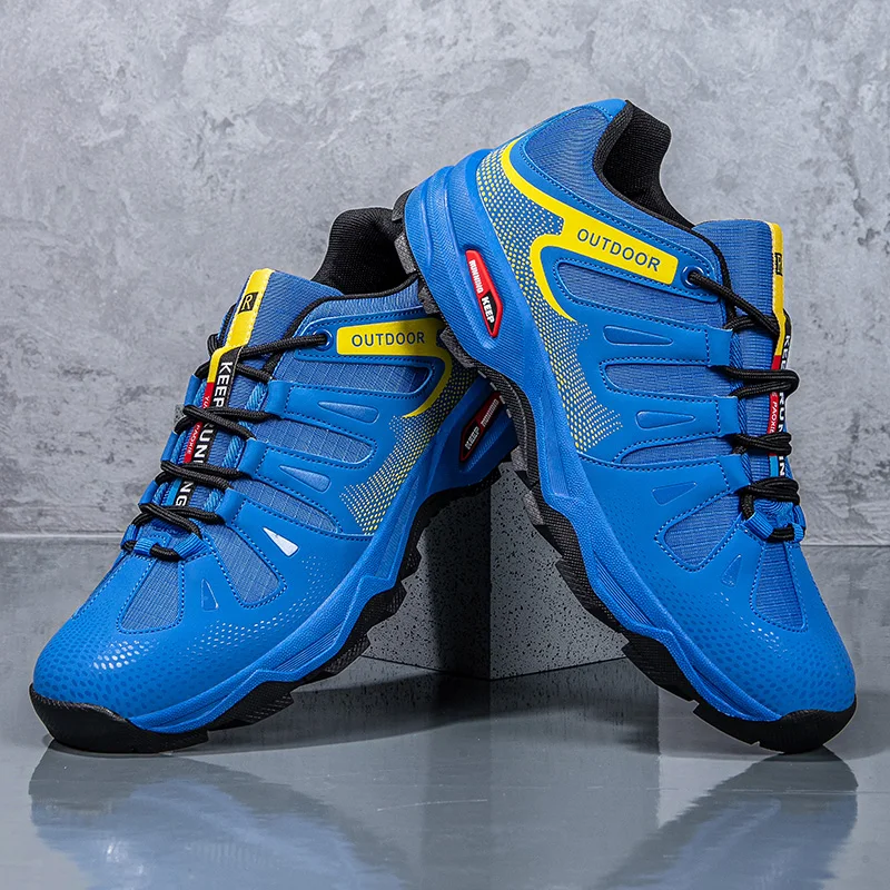 Pánske turistické topánky Lace-up lezecké topánky proti skĺznutiu Trekking tenisky Outdoor Trail Running Trainers Loving taktické tenisky