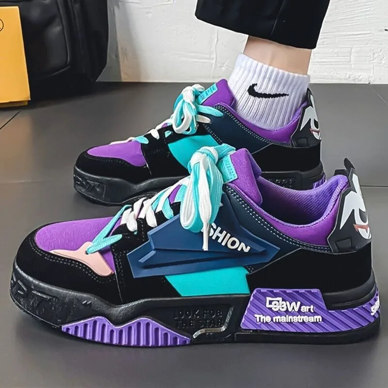 Pánske vulkanizované topánky 2024Designer módne tenisky luxusné mužské ploché platforma šnurovanie príležitostné topánky pre mužov tenis maskulino