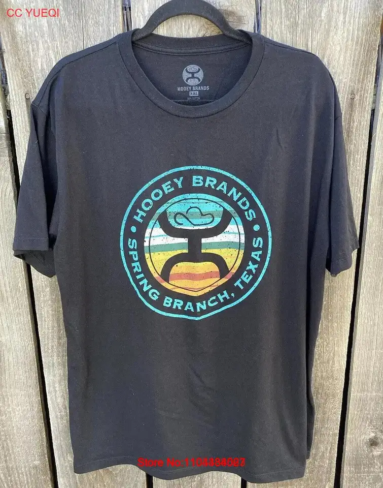 Pánske značky Hooey Black Circular Logo T tričko 2xl Cotton Crew Streetwear TX Sun Long alebo krátke rukávy