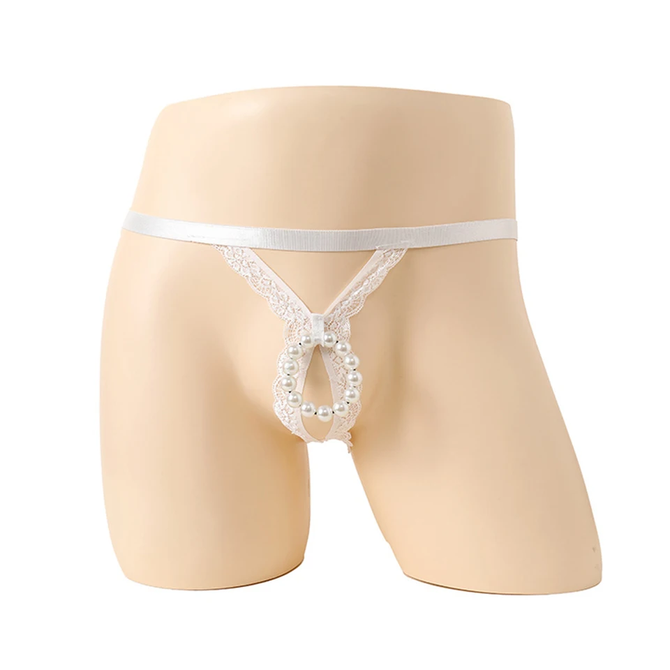Pánske čipky G-String Režiséry O-krúžku Otvorené nohavičky s otvorenými zadkami bez korálkov