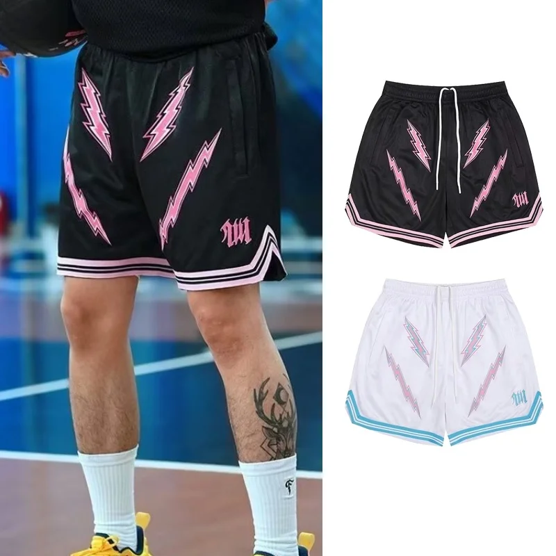 Pánske šortky letné priedušné mužy Ženy basketbalové šortky uvoľňujú americké kvázi tréningové športové päťbodové nohavice
