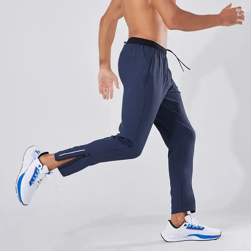 Pánske športové bežecké nohavice s vreckami zipsov príležitostné nohavice Fitness tepláky Running Jogging Training Track Track Pants Gym Man