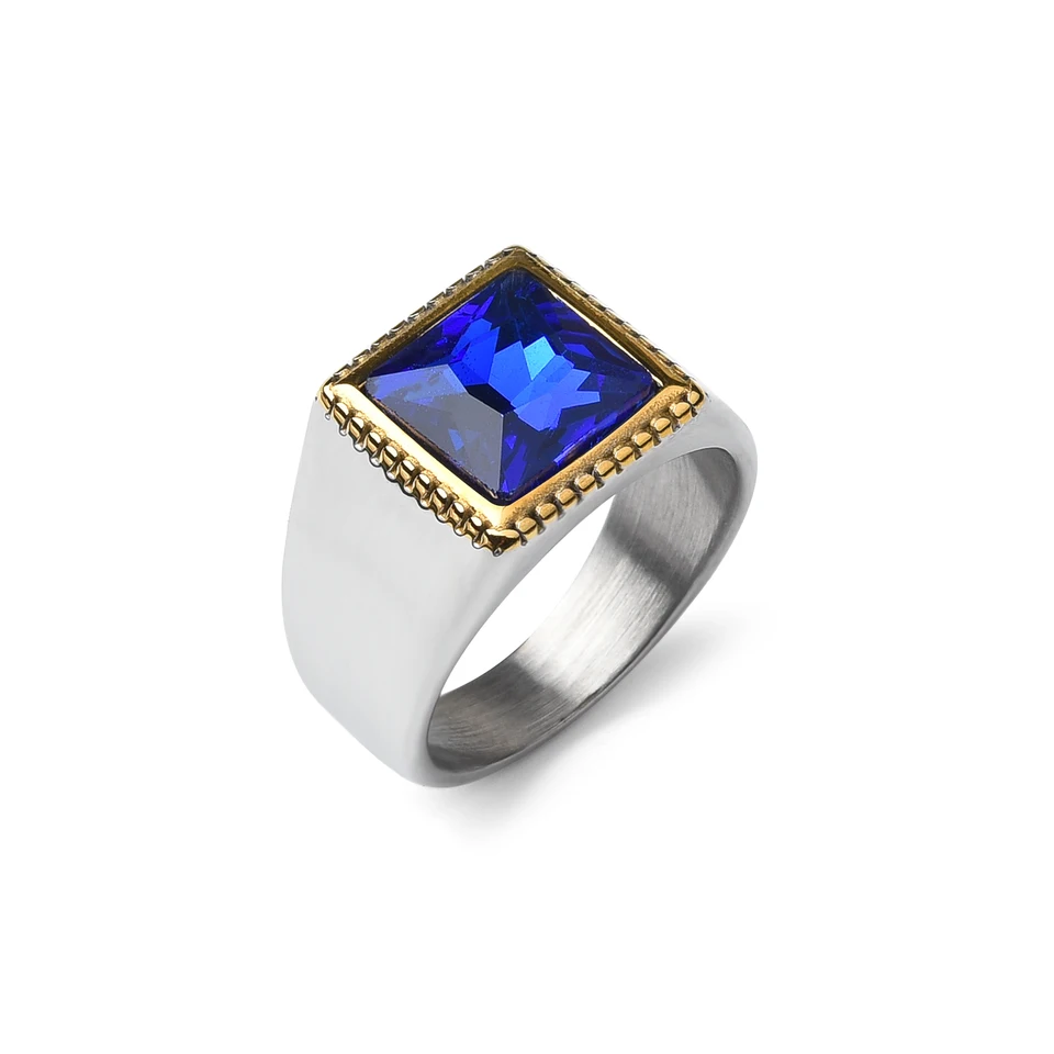 Pánske/ženy Mnoho drahokamových štýlov s 316lstain bez ocele Onyx Box Gilding Rings Klasický módny trend šperky ekologický materiál