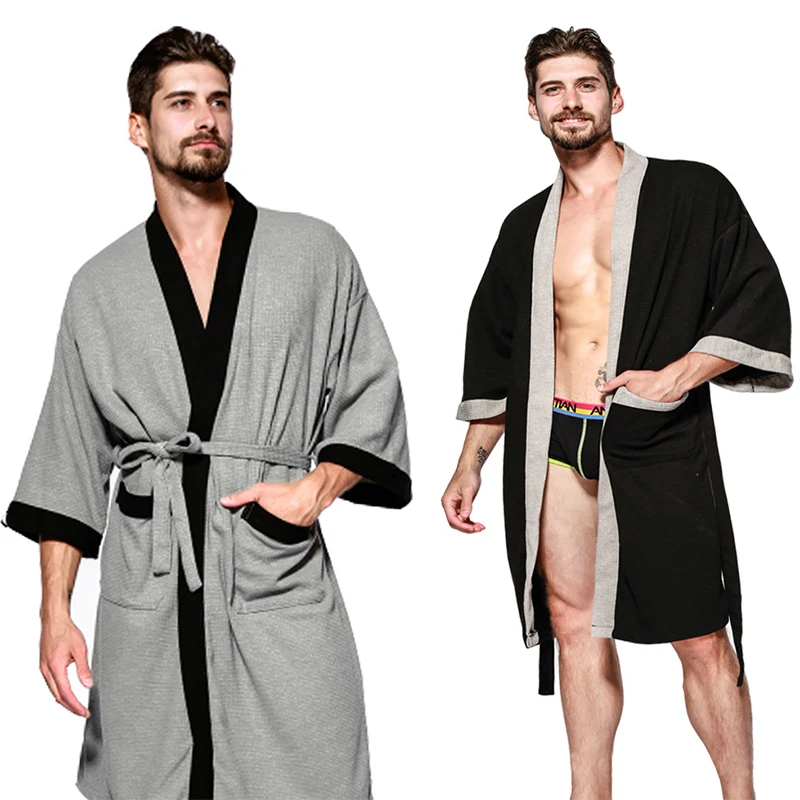 Pánsky nočný hotel Cotton Bathrobe pot sauna kúpeľňa uterák muži spánok pánske župy rúcho rúcho kimono mužský ležérny domáci župan župan