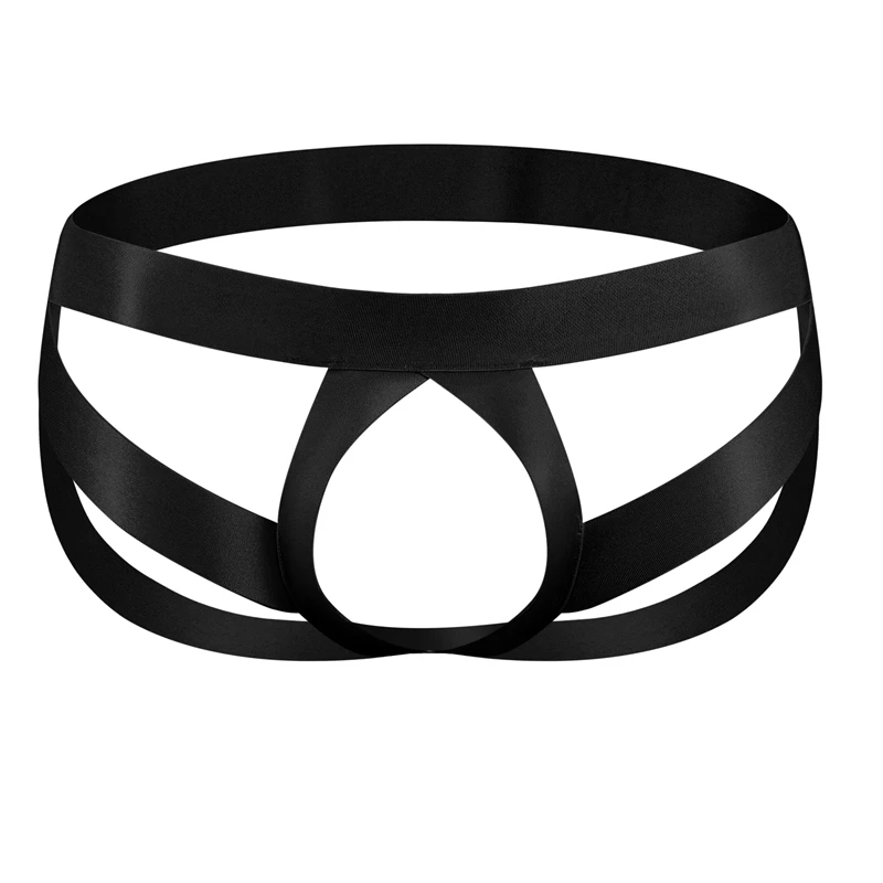 Pánsky nízky pás sexy farebný blok G-Strings a tangá Cockstraps Open Back Men Jockstrap nohavičky Cockring Pouch Gay Spodnú bielizeň