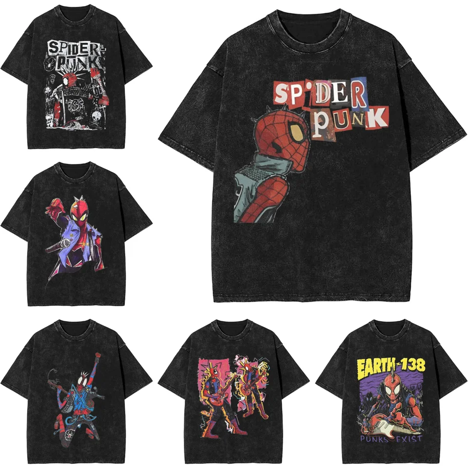 Pánsky pavúk punk pavúk muža tričká Top Tees leto y2k neformálne s krátkym rukávom tričko o krk módny vzor tee tričko horúce